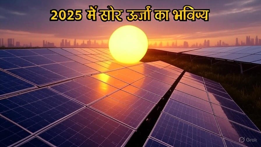 2025 में सौर ऊर्जा का भविष्य" (The Future of Solar Energy in 2025