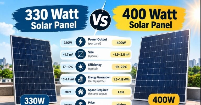 330 Watt vs 400 Watt Solar Panel