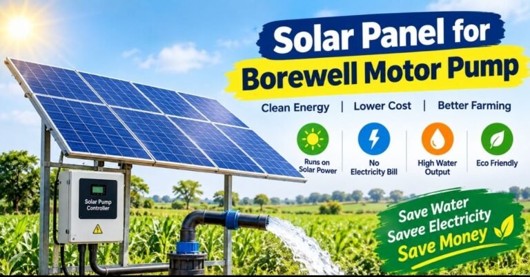 solar panel for borewell motor pump