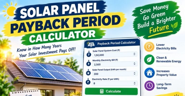 solar panel payback period calculator