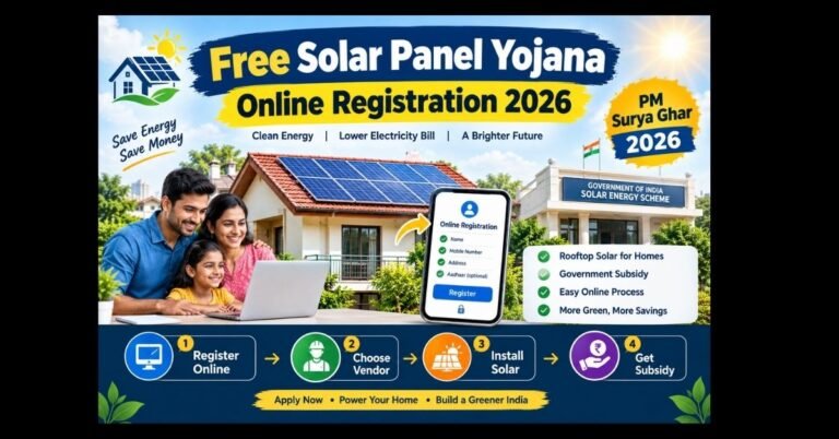 Free solar panel Yojana online registration