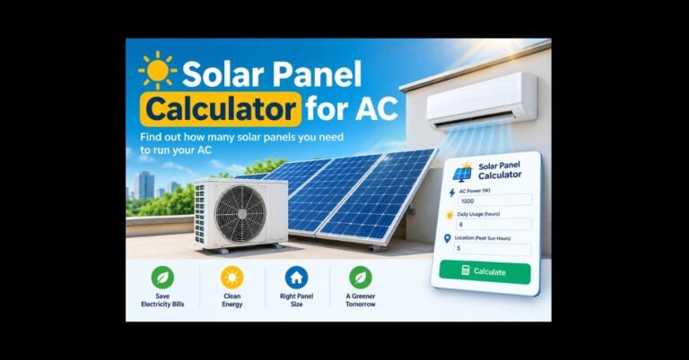 solar panel calculator for AC