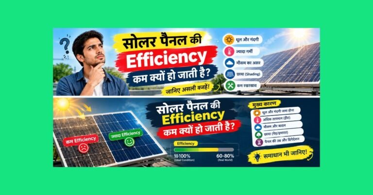 solar panel efficiency kam kyun hoti hai