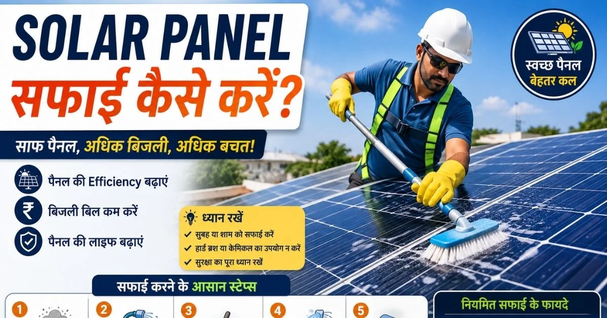 Solar panel safai kaise karein